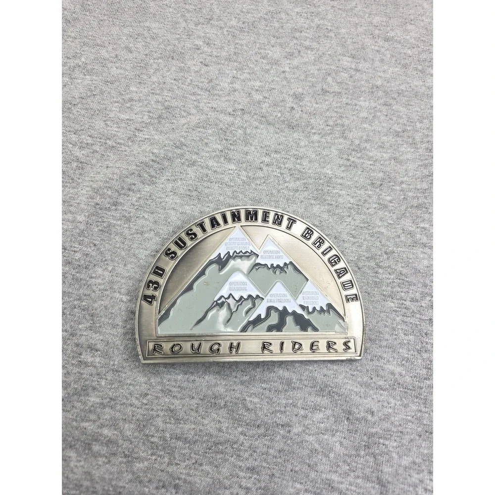 43rd Sustainment Brigade Military Deployment Rare Belt Buckle Army Mountain
